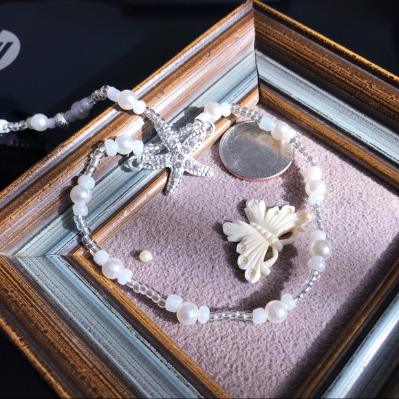 Boho 2 PC Starfish Foot Jewelry Anklet - Picture 6 of 8